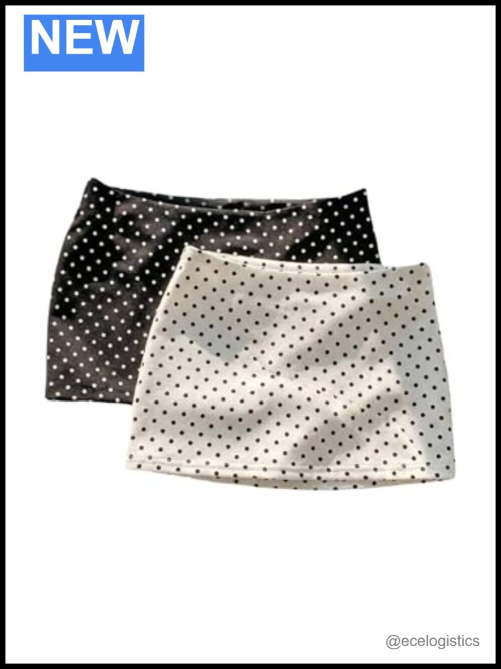 Polka Dot Low Waisted Bodycon Mini Skort 2 Piece Set Y2K Club Party